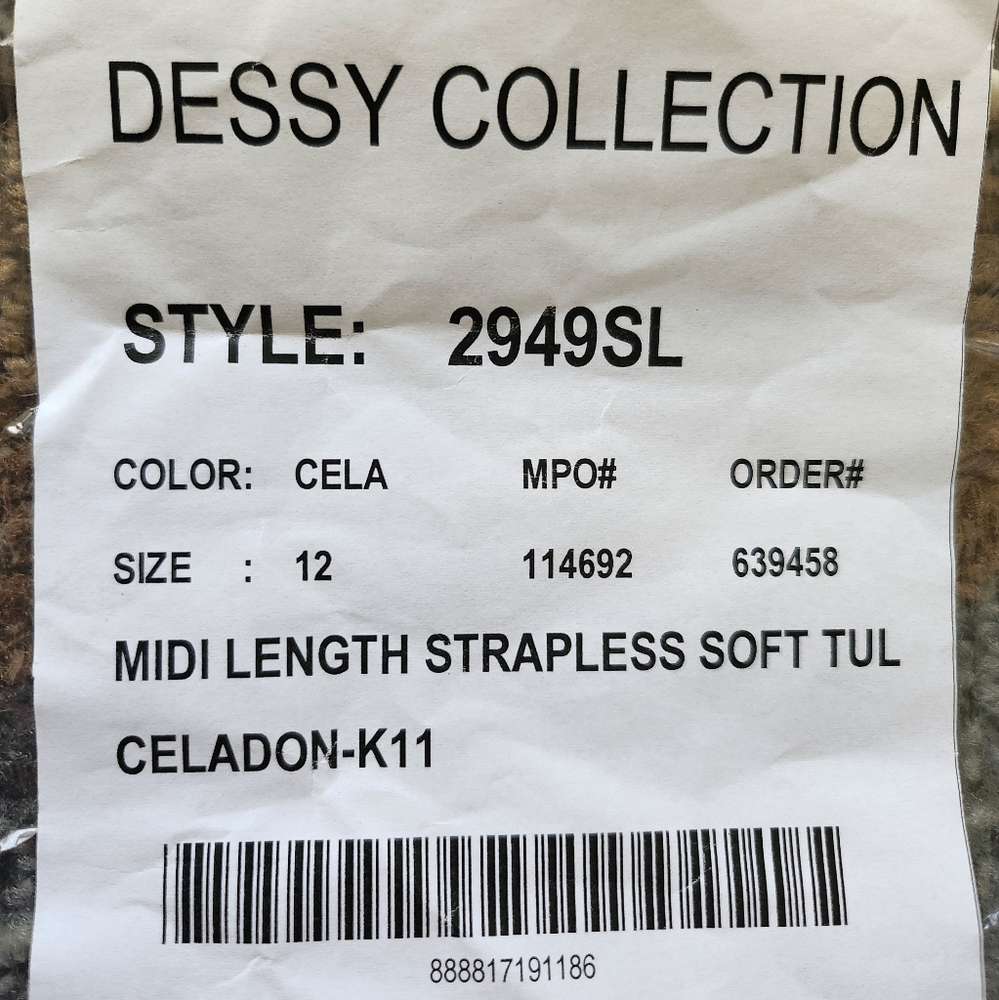 Dessy Collection • Style 2949 Tea-Length/Midi Formal/Party Dress - Picture 3 of 9